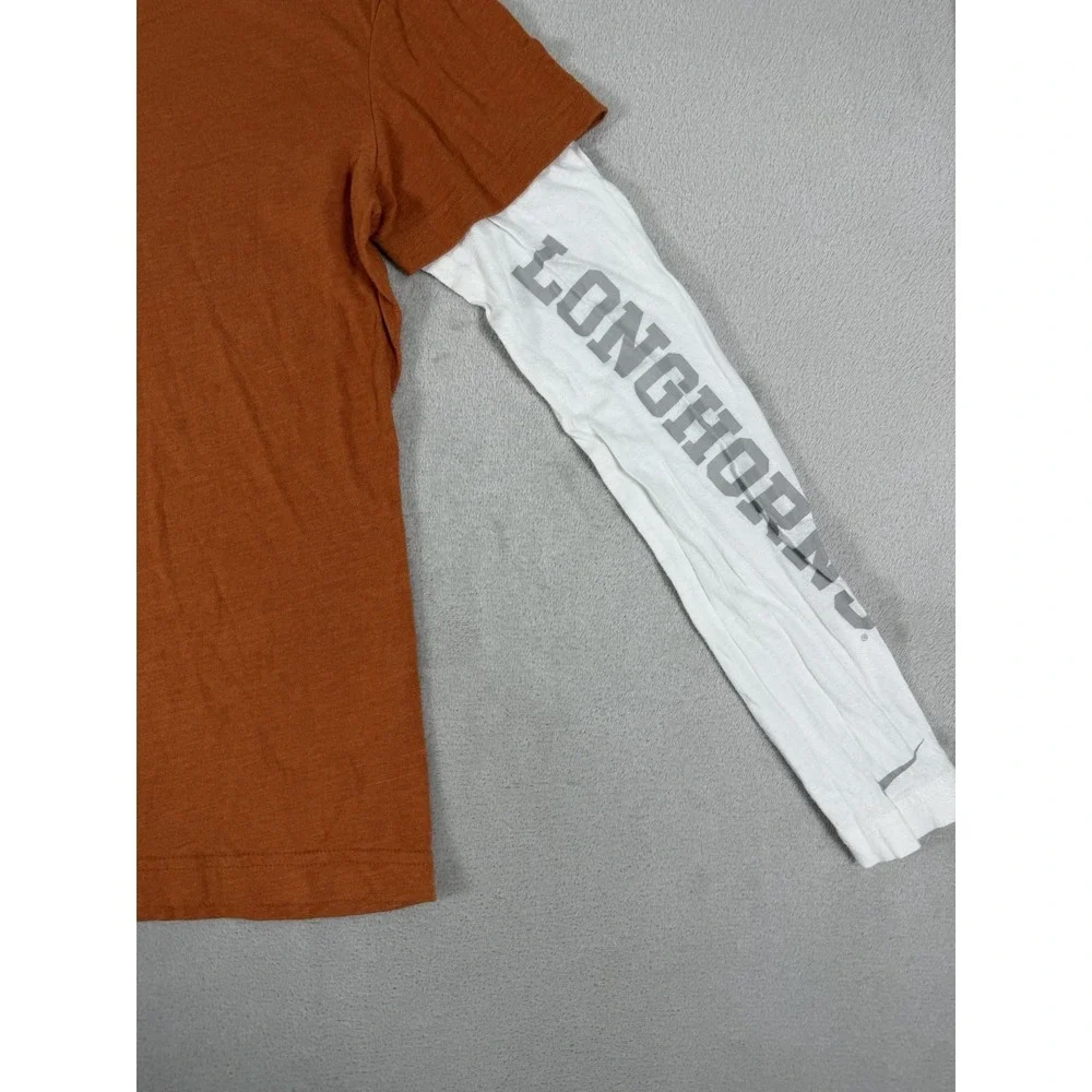Nike Women's Texas Longhorns Layered-Look Long Sleeve T Shirt Size S